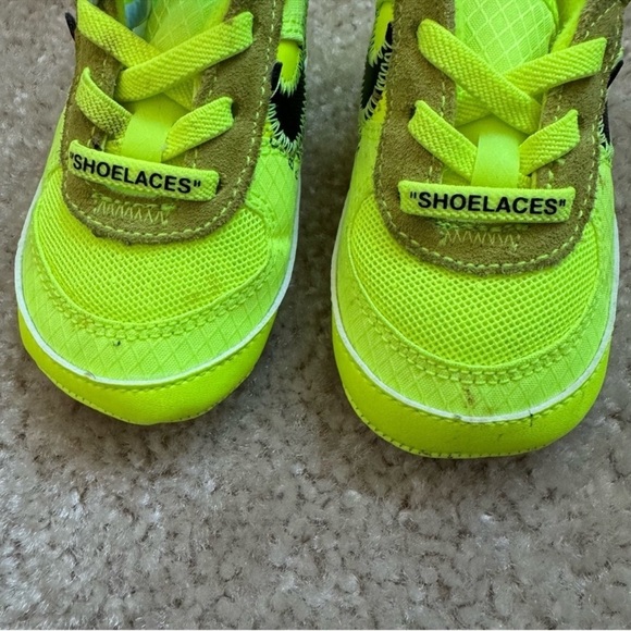 Nike Infant Off-White X Air Force 1 Low CB 'VOLT' Size: 3C - Picture 5 of 10